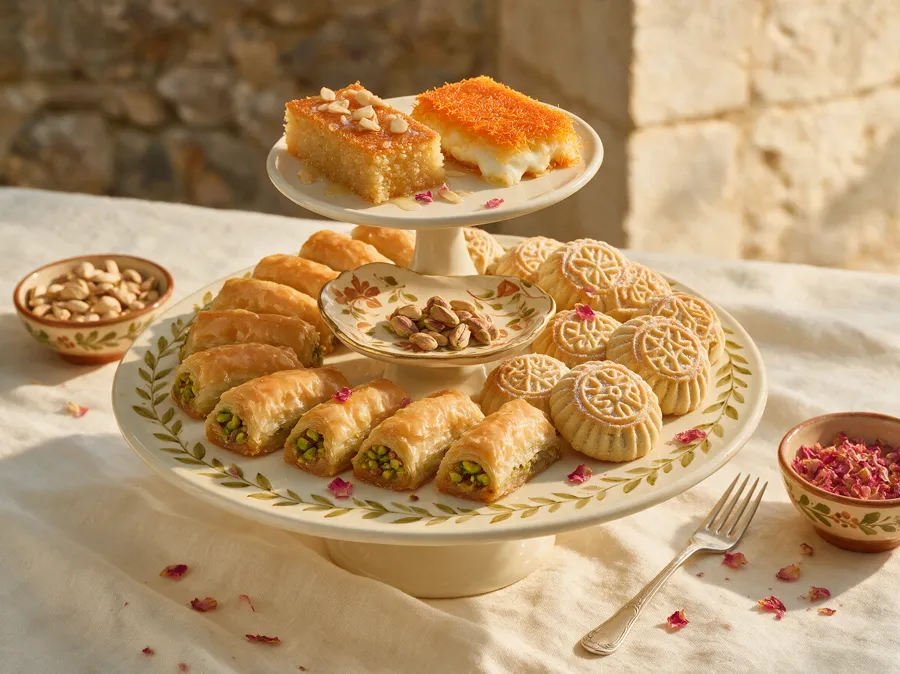 Assortiment de pâtisseries libanaises fines